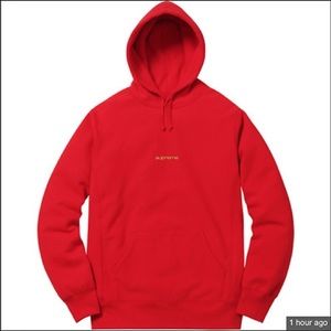 Supreme Compact Logo Hoodie Hooded Sweatshirt Red